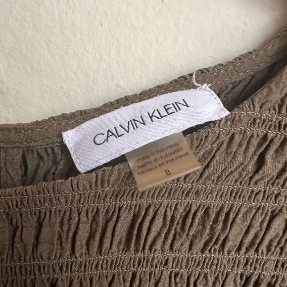 Calvin Klein smocked midi detail dress - size 8 - Picture 2 of 5